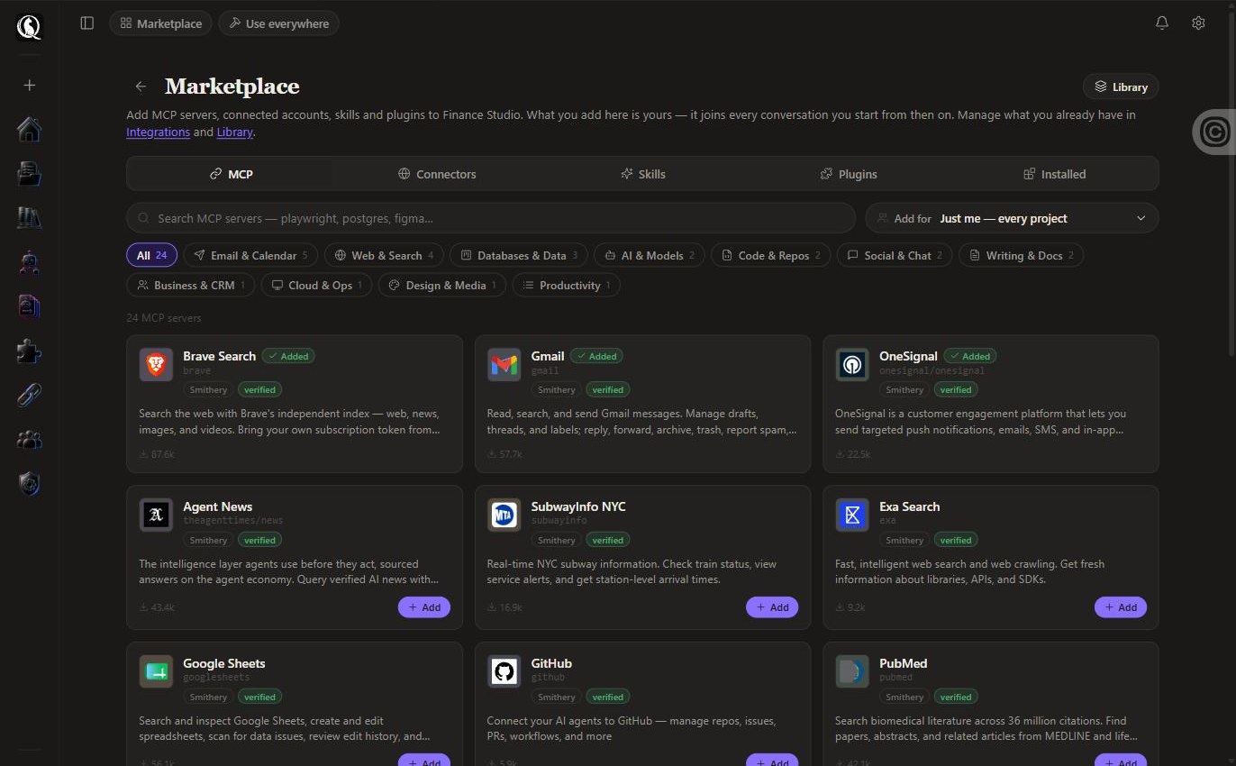 The marketplace MCP tab